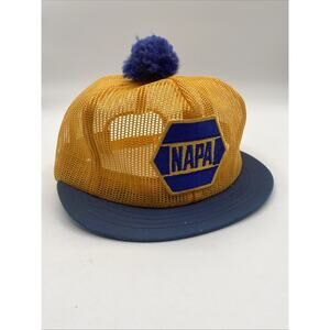 Vintage 80s Louisville MFG Co Napa Auto Parts Mesh Short Brim Snapback Hat
